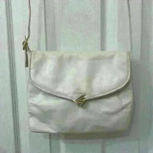 Vintage Susan Gail White Genuine Leather Crossbody